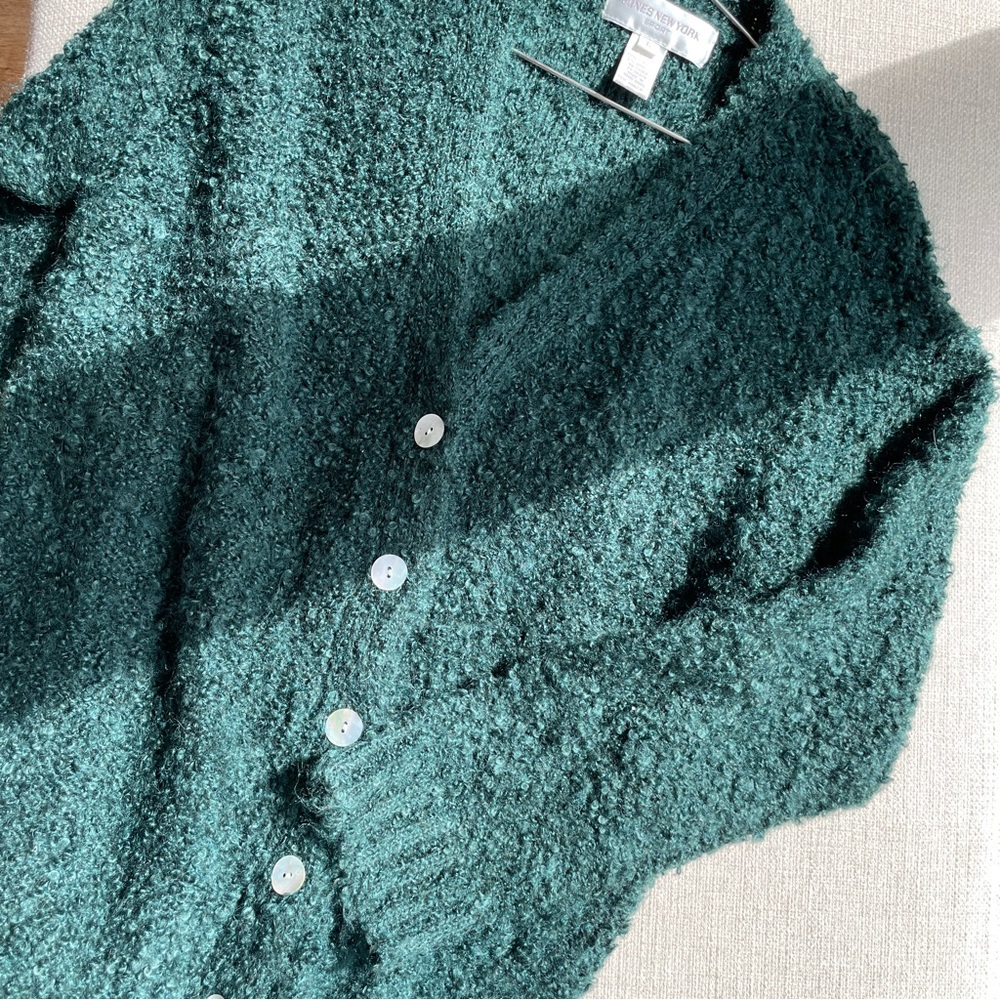 Jones New York forest green cozy Cardigan Sweater